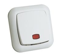 Interruptor empotrable 10a/250v~ electro dh 36.530/pl, color blanco, 8