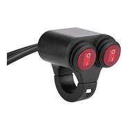 Interruptor Encendido/Apagado Faros Delanteros Universal Motocicleta, Dual Control, Botón de Control, Compatible con Luces Antiniebla y Bocina