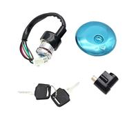 Interruptor Encendido Moto Para Suzuki GN125 GN125H GN125F HJ150 HJ125-8-8E 4-6-Cables Tapa Tanque Combustible Cerraduras Llave Interruptor Encendido Moto(6 cables)
