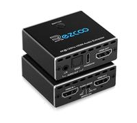 Interruptor extractor de audio HDMI 2.1 4K 120Hz 2 en 1 salida | VRR ALLM HDCP2.3 HDR10 Convertidor de audio SPDIF óptico 7.1/5.1CH Toslink óptico, salida de audio estéreo, repetidor