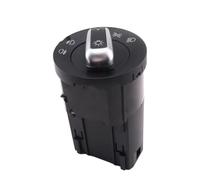 Interruptor Faros Control Compatible Con VW Para Polo 1999-2001 Para Lupo 1998-2005 Para Transporter T5 2005-2009 Perilla Interruptor Control Luz Antiniebla Faros Coche(With Chrome)