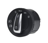 Interruptor Faros Control Perilla Cromada Faros Delanteros Coche Compatible Con VW Para Golf Para Jetta MK5 MK6 2004-2013 Para Passat B6 B7 2006-2011 5ND941431B(A)