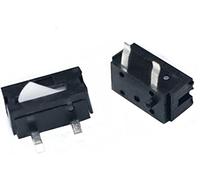 Interruptor final carrera 10 unids/lote negro pequeño/micro interruptor cámara restablecer detección límite miniatura 2 pies derecho mini ratón