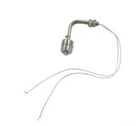 Interruptor flotante de acero inoxidable, sensor de nivel de agua en ángulo recto en forma de L para tanque y piscina, resistente a 304/316L, funcionamiento de 0-220 V CA/CC (75 mm)