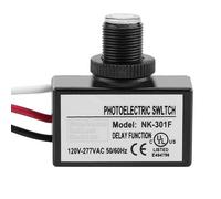 Interruptor Fotoeléctrico de Encendido/Apagado Automático con Control de Sensor de Luz, 120V-277VAC, Adecuado para Accesorios de Iluminación