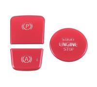 Interruptor freno estacionamiento Para Volvo XC40 2018 2019 2020 2021 Freno Mano Electrónico P Interruptor Estacionamiento Botón Arranque Protector Cubierta Decorativa(ROJO)