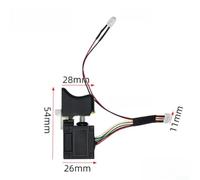 Interruptor Gatillo 16.8V Para Taladro Eléctrico 8 Pines | Compatible 21V, conexión 8 cables estable, integrada, plástico , para fácil instalación