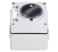 Interruptor Giratorio, 500V IP66 3P Interruptor a Prueba de Agua para Exteriores Aislamiento de Zócalo Indicadores de Botones de Encendido y Apagado Giratorios con Accesorios(32A)