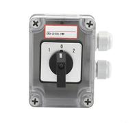 Interruptor giratorio de 20 A de 3 pines con carcasa de protección IP65, interruptor de leva para CA 440 V/DC 240 V, interruptor industrial impermeable para control de motor y conmutación de corriente