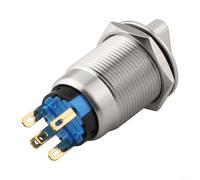 Interruptor giratorio de acero inoxidable resistente diseñado para un uso duradero en entornos industriales con nivel de protección IP66 (blanco)