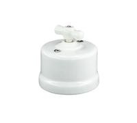 Interruptor giratorio de cerámica for luz de pared, interruptor de perilla de control de 2 vías for mejoras del hogar(Wood 2-hole base)