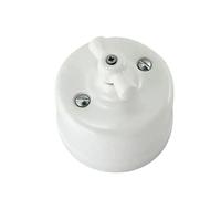 Interruptor giratorio de cerámica for luz de pared, interruptor de perilla de control de 2 vías for mejoras del hogar(White Socket)