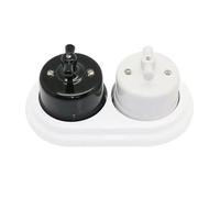 Interruptor giratorio de cerámica for luz de pared, interruptor de perilla de control de 2 vías for mejoras del hogar(Green Socket)