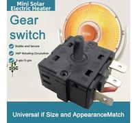 Interruptor giratorio de control de temperatura del cabezal remoto diseñado para ventiladores de calentador de espacio con opciones de 3 pines y 5 pines que permiten un control de calefacción preciso