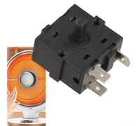 Interruptor giratorio de control de temperatura del cabezal remoto diseñado para ventiladores de calentador de espacio con opciones de 3 pines y 5 pines que permiten un control de calefacción preciso