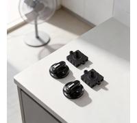 Interruptor giratorio de ventilador de 4 posiciones, regulador selector de 3 con perilla de 120 V-250 V para control eléctrico de techo, panel de repuesto montado en la pared (tipo A)