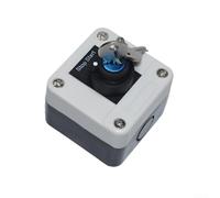 Interruptor giratorio dominante impermeable de 22 mm, caja de botones de control industrial de dos posiciones de 10 A con contacto 1NO para 110V-600V, rojo (C)