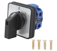 Interruptor Giratorio Universal 2 Posiciones, AC 660V 25A Interruptor de Cambio Rotativo, Selector de leva 4 Terminales para Fábricas, Talleres, Instalaciones de Producción Industrial