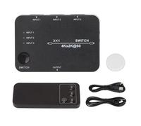 Interruptor HDMI 2.1 multifunción 3 en 1, compatible con alta resolución 4K a 120 Hz y 8K a 60 Hz, selector de dispositivos de juego Plug and Play