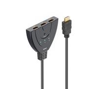 Conmutador HDMI Hama 00205101 3x1 4K@60Hz 0,55m