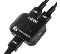 Interruptor HDMI bidireccional 8K 2 en 1, salida 4K a 120Hz 8K a 60Hz, compatible con HDR, 3D, Dolby para PS4/5, Xbox, TV HD