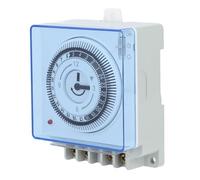 Interruptor Horario de 24 Horas, Terminal de Cableado Rápido Interruptor Horario Mecánico de Resistencia Al Calor para de Control de Iluminación