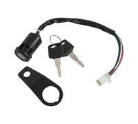 Interruptor Ignición 4 Cables Clip Interruptor Ignición 4 Cables | Compatible para 50cc-150cc, incluye 2 llaves, para compacto, para fácil reemplazo, seguridad extra