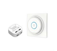 Interruptor inalámbrico de 250 V con receptor 10 A, no requiere cableado, tecnología RF433, control de luz inalámbrico para varios electrodomésticos (1 interruptor-1 receptor)