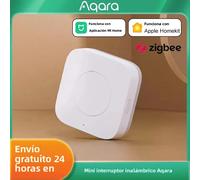 Interruptor Inalámbrico Mini Aqara, Sensor Zigbee, Conexión Inteligente, Control Remoto de un Solo Botón, Seguridad, Compatible con la Aplicación Mi Home y Homekit 5 Pcs