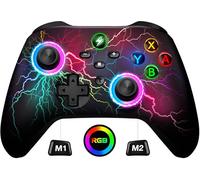 Interruptor inalámbrico Pro Controlador para Nintendo Switch Controller/Switch Lite/Switch OLED, Luz LED Multiplataforma Windows PC IOS Android Switch Gamepad Remoto con Cool RGB/Programable/Control de movimiento/Vibración/Turbo/Despertar