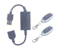 Interruptor inalámbrico USB a distancia, DC 3,6 V-24 V 5 V 433 MHz 12 V Interruptor remoto ON/OFF para tira de luz LED, ventilador, cámara, bricolaje (USB 3,6 V-24 V/ 2* controlador)