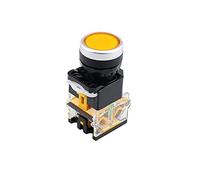 interruptor industrial LA38-11/203 Interruptor de botón pulsador de restablecimiento momentáneo automático Servicio pesado Envío directo Verde Rojo (Color : Gelb)