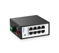 Interruptor Industrial Mini Gigabit PoE+ de 8 Puertos, Ethernet 100/1000Mbps, IEEE802.3AF/AT POE+, Carril DIN y Montaje en Pared, No Administrado IP30 (-40~85°C) Interruptor Industrial PoE Endurecido