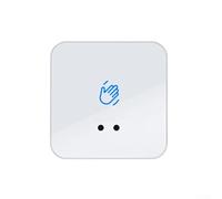 Interruptor infrarrojo sin contacto sin contacto, 12 V/24 V con retardo de tiempo personalizable y sensibilidad ajustable para acceso de seguridad (blanco 86 x 86 mm)