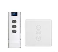Interruptor inteligente de control de cortina con RF433 y WiFi, compatible con voz para Alexa para un uso conveniente (blanco)
