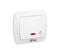 Interruptor inteligente Kontakt-Simon AS1BL/11 con iluminación y protección IP44