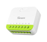 SONOFF MINI DUO Interruptor Inteligente Zigbee de 2 Canales, Compatible con Zigbee 3.0, Carga Total de 16A, Compacto para Cajas Estándar, Control Remoto y Automatizado a través de Concentrador Zigbee
