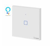 Interruptor inteligente Sonoff T0EU1C-TX Wi-Fi, control táctil, panel vidrio templado blanco