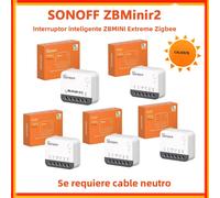 Interruptor Inteligente SONOFF ZBMinir2 Extreme Zigbee 3.0, Control de Interruptor Externo, Modo de Relé Desconectable, Módulo para Hogar Inteligente a través de EWelink y Alexa
