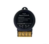 Interruptor inteligente WiFi 30 A con medición de corriente de 90 - 250 V - para aplicaciones tuya mando a distancia y control por voz para dispositivos de alto rendimiento (negro)
