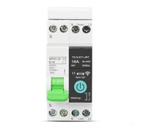Interruptor inteligente wifi con contador de electricidad y temporizador, riel DIN 1P+N, control por voz para Alexa/Google, protección contra sobrecarga, monitoreo de energía, AC230 V (10 A)