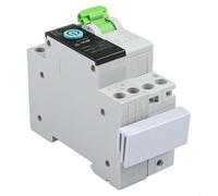 Interruptor inteligente WiFi de 16 A con contador de electricidad, para aplicación TUYA, control remoto, horario y protección contra sobrecarga, control por voz para Alexa, interruptor de riel DIN