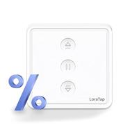 Interruptor Inteligente WiFi para Persianas LoraTap - Control de Porcentaje 0-100%, con Botones Físicos, Compatible con Alexa/Google Assistant, Compatible con Temporizador y Programación