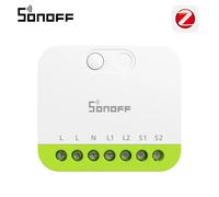 SONOFF MINI DUO Interruptor Inteligente Zigbee de 2 Canales, Compatible con Zigbee 3.0, Carga Total de 16A, Compacto para Cajas Estándar, Control Remoto y Automatizado a través de Concentrador Zigbee