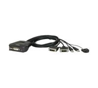 Interruptor KVM Aten CS22D DVI USB 2 Puertos con Selector Remoto