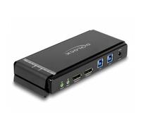 Interruptor KVM DeLock 11476 DisplayPort 1.4 8K 60Hz USB 5 Gbps Audio Metal