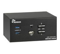 Interruptor KVM Intertech AS-22HUS 2 puertos 4K Ultra HD Negro