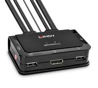 Interruptor KVM Lindy 2 Puertos DisplayPort 4K Ultra HD Montaje en Rack