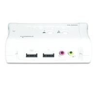 Interruptor KVM TRENDnet TK-209K 2 Puertos USB VGA con Audio y Cables Incluidos