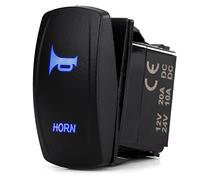 Interruptor LED, Luces Indicadoras Encendido/Apagado 12V-24V, Interruptor Control Bocina para Coche, Camping, Caravana y Barco Náutico